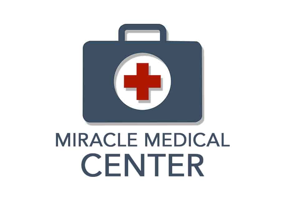 Miracle Medical Center logo graphic showing a medical bag icon with a red cross.
