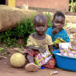 poor kids with food from jfm